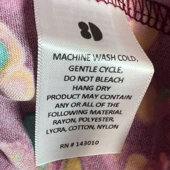 NEW Dot Dot Smile Purple Abstract Floral Pattern Cap Sleeve Dress 12-24M - Picture 5 of 6